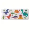 Antirutschmatte Badewanne Kinder mit Dinosaurier-Motiv, rutschfest und farbenfroh.