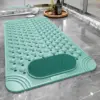 Antirutschmatte Dusche grün mit Massagepunkten und Badezimmermatte.