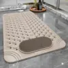 Antirutschmatte Dusche mit Massagefunktion, gross, beige, für Badezimmer.