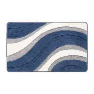 Badematte Blau Grau