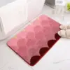Badematte rosa mit Muster, weiches Material, Badezimmer-Textil, Badteppich.