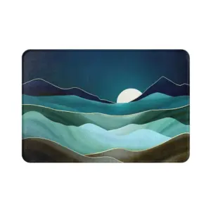 Badematte Rund Blau