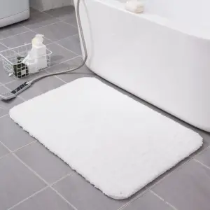 Badematte Weiss Flauschig