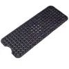 Schwarze Badewannen Antirutschmatte mit rutschfesten Perforationen, ideal für sichere Badezimmer Nutzung.