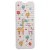 Farbige Badewanneneinlage mit Giraffenmotiv und Blumen für Kinder.