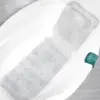 Badewannenmatte Xxl transparent mit Anti-Rutsch-Struktur und grüner Verzierung.