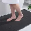 Dünn Badezimmerteppich schwarz, weiches Material, ideal für Badematte im Badezimmer.