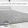 Grosser grauer Badteppich mit 1.3cm Höhe, wärmend und rutschfest für Badezimmer.