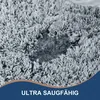 Badezimmerteppich Microfaser grau, ultra saugfähig, Wasserabsorption im Badezimmer.