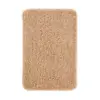 Beige Microfaser-Badezimmerteppich, weich und strapazierfähig fürs Badezimmer.