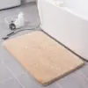 Badezimmerteppich Xxl, weicher Badteppich in Beigetönung, ideal für grosses Badezimmer.