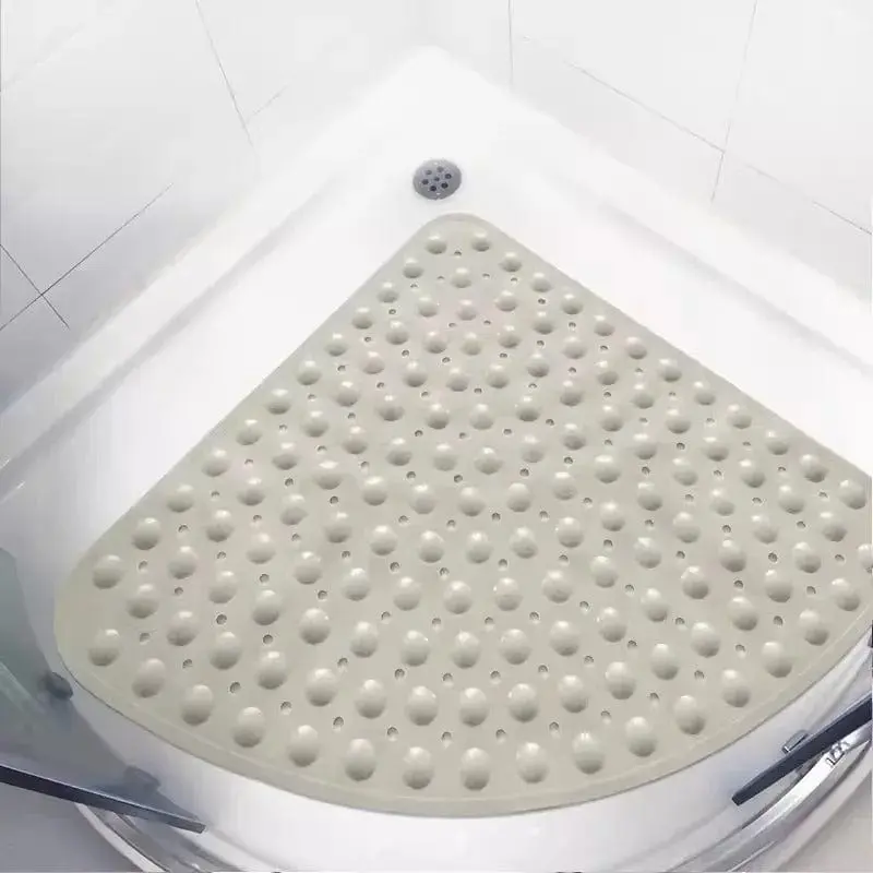 Eckdusche Badteppich mit rutschfesten Kugeln, ideal für Badezimmer mit Duschkabine.