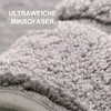 Badteppich grau grün mit ultra weicher Mikrofaser, hochwertiges Badezimmer-Textil.