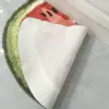 Badteppich Halbmond mit Wassermelone-Motiv, weiches Material, rutschfest, für Badezimmer.