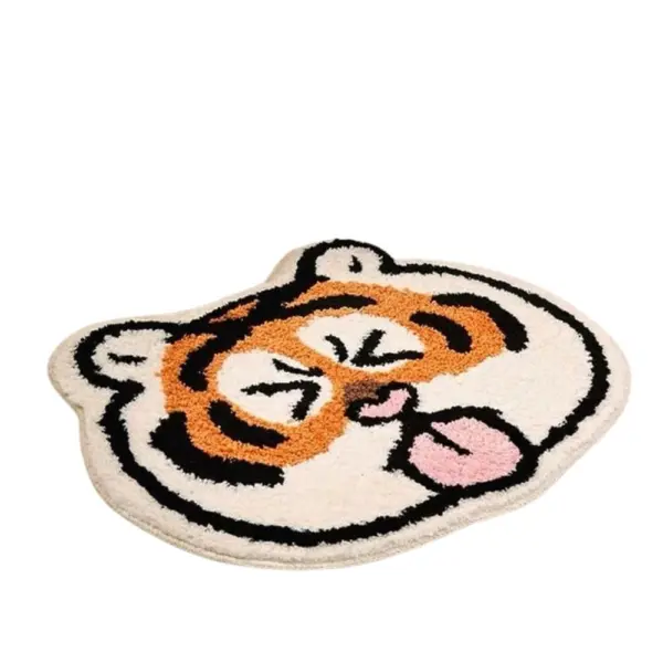 Badteppich Meer mit niedlichem Tiger-Motiv, rutschfester Badematte fürs Badezimmer.