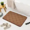 Badteppich Mikrofaser Memory-Schaum braun, weicher Bodenbelag für Badezimmer.