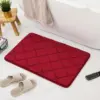 Rot Badteppich Mikrofaser Memory-Schaum, weich, rutschfest, für Badezimmer.