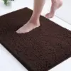 Badteppich Mikrofaser weich braun, ideal für Badezimmer, rutschfest und absorbierend.