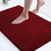 Rot Badteppich Mikrofaser weich, Fussabdruck, Badezimmer, Anti-Rutsch, hochwertig.