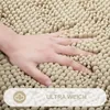 Badteppich Mikrofaser Weich, ultra weich, texturiert, beige, für Badezimmer.