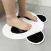 Bamboo Badematte mit Massage-Noppen, schwarz-weiß, für Badezimmer.