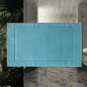 Baumwoll-Badteppich Blau