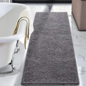 Chenille Badematte Anthrazit