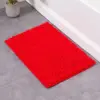 Roter Chenille Badteppich 60x90 cm, weicher Fleece-Badematte für Badezimmer.