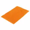 Orange Chenille Badteppich, weiches Badezimmer-Textil mit flauschigem Struktur-Muster.