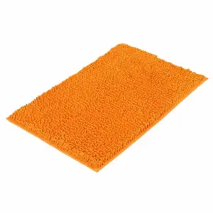 Chenille Badteppich Orange