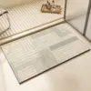 Diatomit Badteppich grosse Grösse mit geometrischem Muster, ideal für Badezimmer.