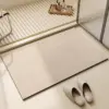 Diatomit Badteppich grosse Grösse, beige, Badezimmermatte mit rutschfestem Untergrund.
