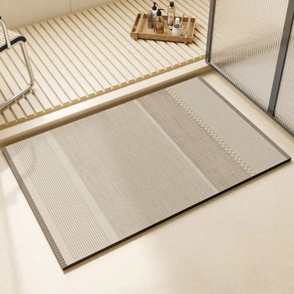 Diatomit Badteppich grosse Grösse mit Muster, ideal für Badezimmer und Wellness.