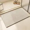 Diatomit Badteppich grosse Grösse mit geometrischem Muster, ideal für Badezimmer.