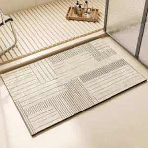 Dunkler Diatomit Badteppich