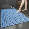 Rutschfeste Duschmatte blau mit rutschfestem Profil, ideal für Bad und Dusche.