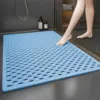 Rutschfeste Duschmatte blau mit rutschsicheren Struktur für Badezimmer.