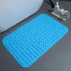 Rutschfester Duschvorleger blau mit rutschfesten Punkten, ideal für Badezimmer und Dusche.