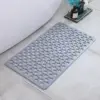 Massageduschvorleger grau mit rutschfesten Perforationen, Badezimmer-Textil, Badteppich.
