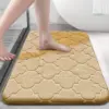Memory Foam Badematte mit Muster, goldfarben, für Badezimmer.