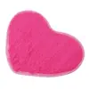 Pinkes Herzförmiges Mikrofaser Chenille Badteppich für Badezimmer.