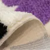 Runde Badematte mit weichem Fleece-Bezug und rutschfestem Untergrund, ideal für Badezimmer.