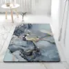 Rutschfeste Badematte für Senioren mit blau-goldem Marmor-Muster, ideal für Badezimmer Sicherheit.