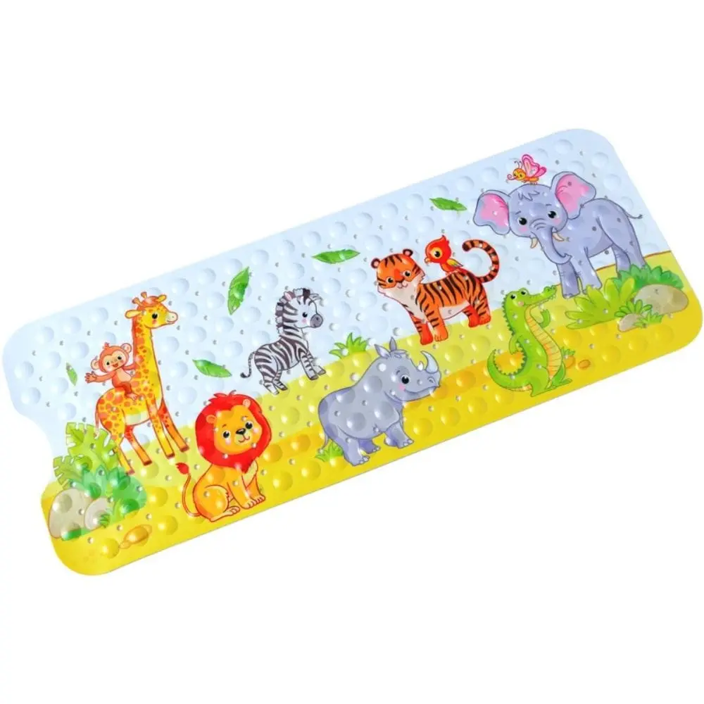 Rutschfeste Badematte Kinder mit Tiermotiv, Badezimmer-Textil, farbenfroh, rutschfest, für Kinder.