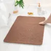 Rutschfester Badteppich braun, rutschfest, Badematte, Badezimmer, Anti-Rutsch, weich, trocknet schnell.